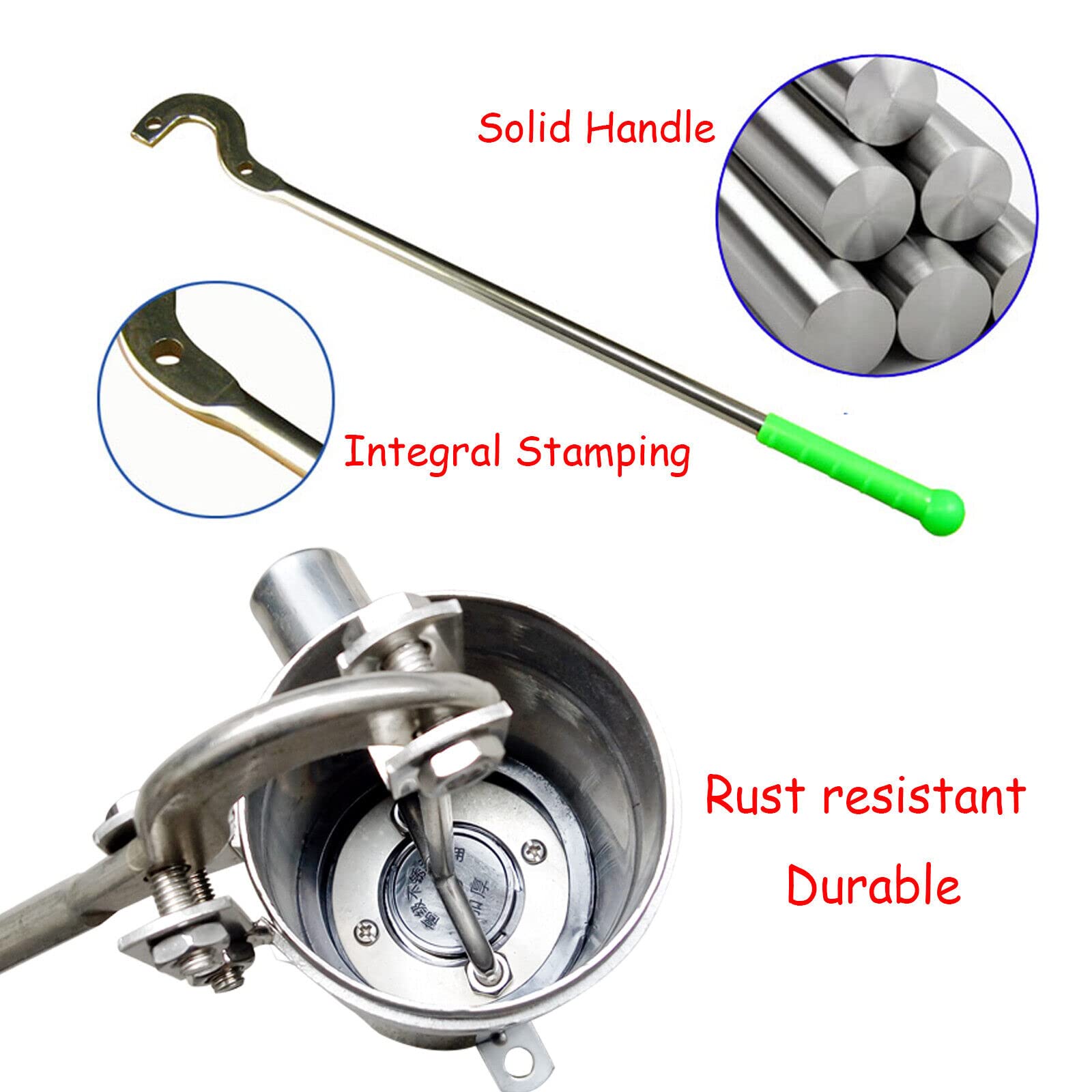 Stainless Steel Manual Water Pump for Home, Garden, Patio - Outdoor Hand Pump for Water Fountains, Irrigation & DIY Projects