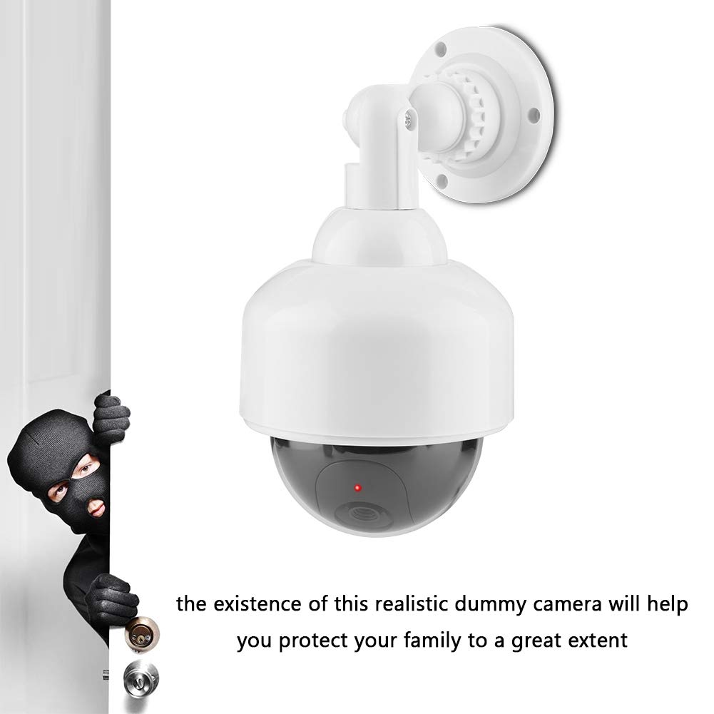 Fake Security Camera - Realistic Dummy Surveillance Camera for Indoor & Outdoor Use - Deter Burglars for Home, Office & Business Protection