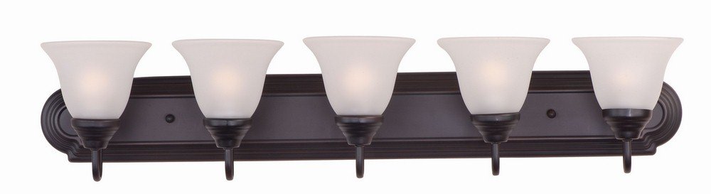 5-Light Early American Bathroom Vanity Light Fixture - 36