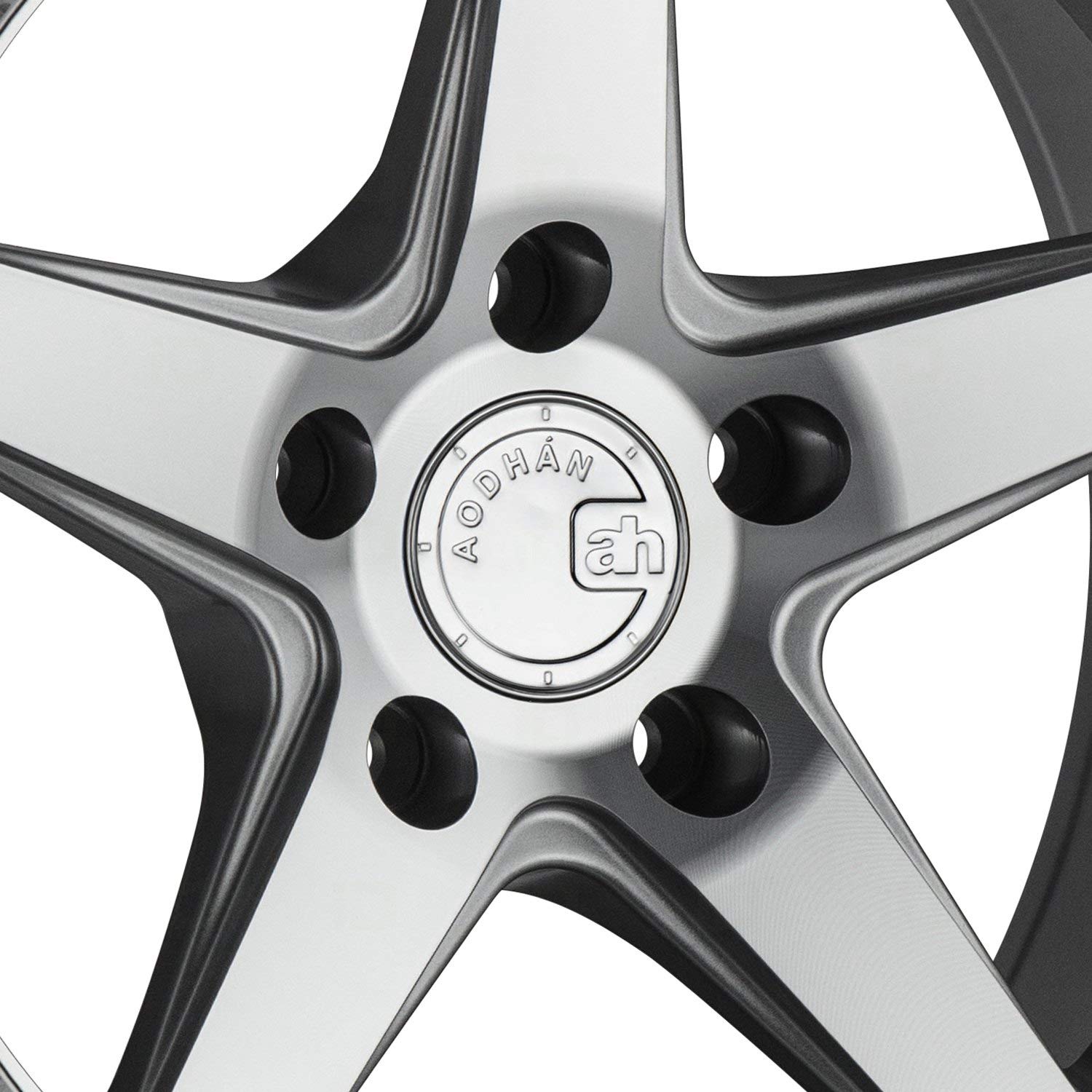 Aodhan DS05 Custom Alloy Wheel 19x9.5 +22 Offset 5x114.3 Bolt Pattern 73.1mm Hub Center Bore - Silver Machined Face for Performance Cars & SUVs - Perfect for Street Racing, Car Shows and Daily Driving