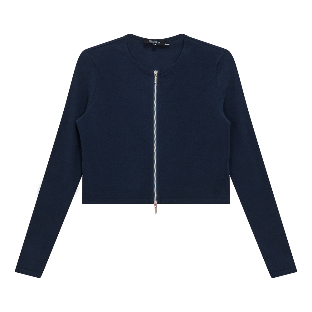 Women's Cropped Zip Bomber Jacket - Stylish Lightweight Outerwear for Casual Wear & Street Fashion