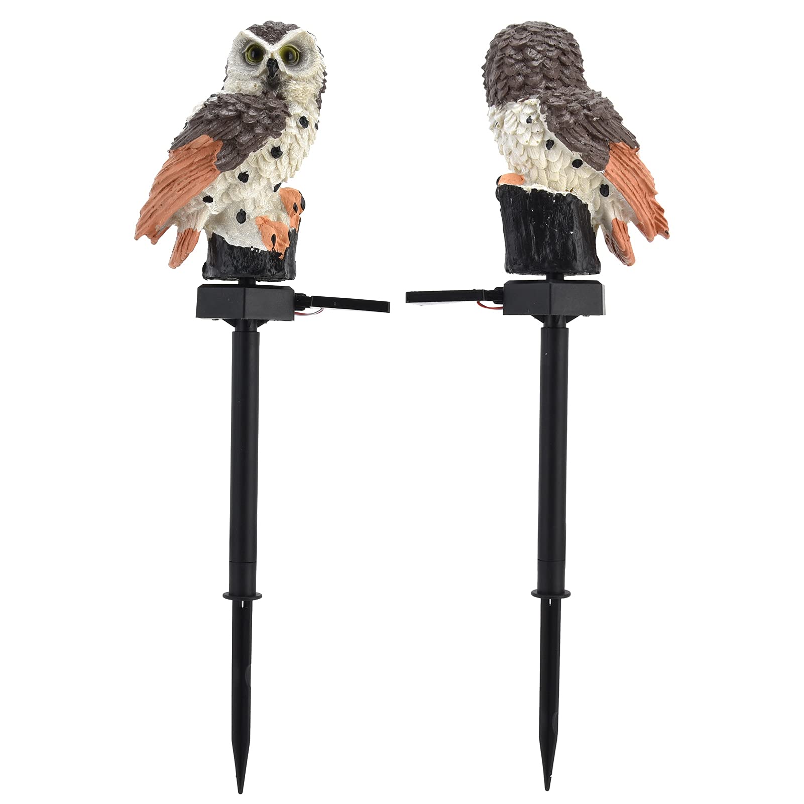 Solar Powered Owl Shaped Outdoor Garden Lights - Waterproof LED Lawn & Yard Decor for Driveway, Porch, Pathway (Gray) - Perfect for Nighttime Landscape Lighting & Decoration