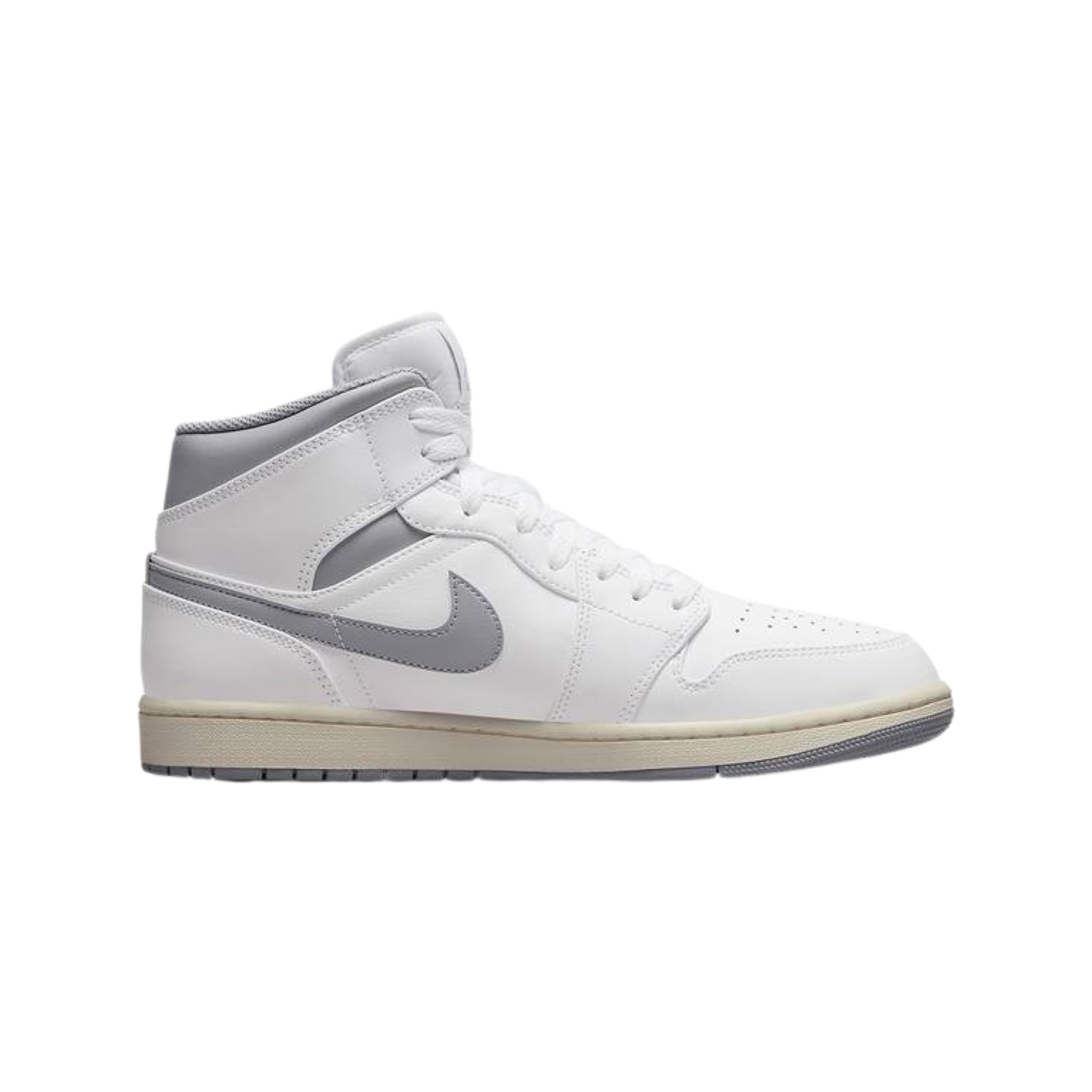 Air Jordan 1 Mid Sneakers - White Stealth Basketball Shoes for Men | Comfortable Athletic Shoes for Running, Gym & Streetwear Fashion