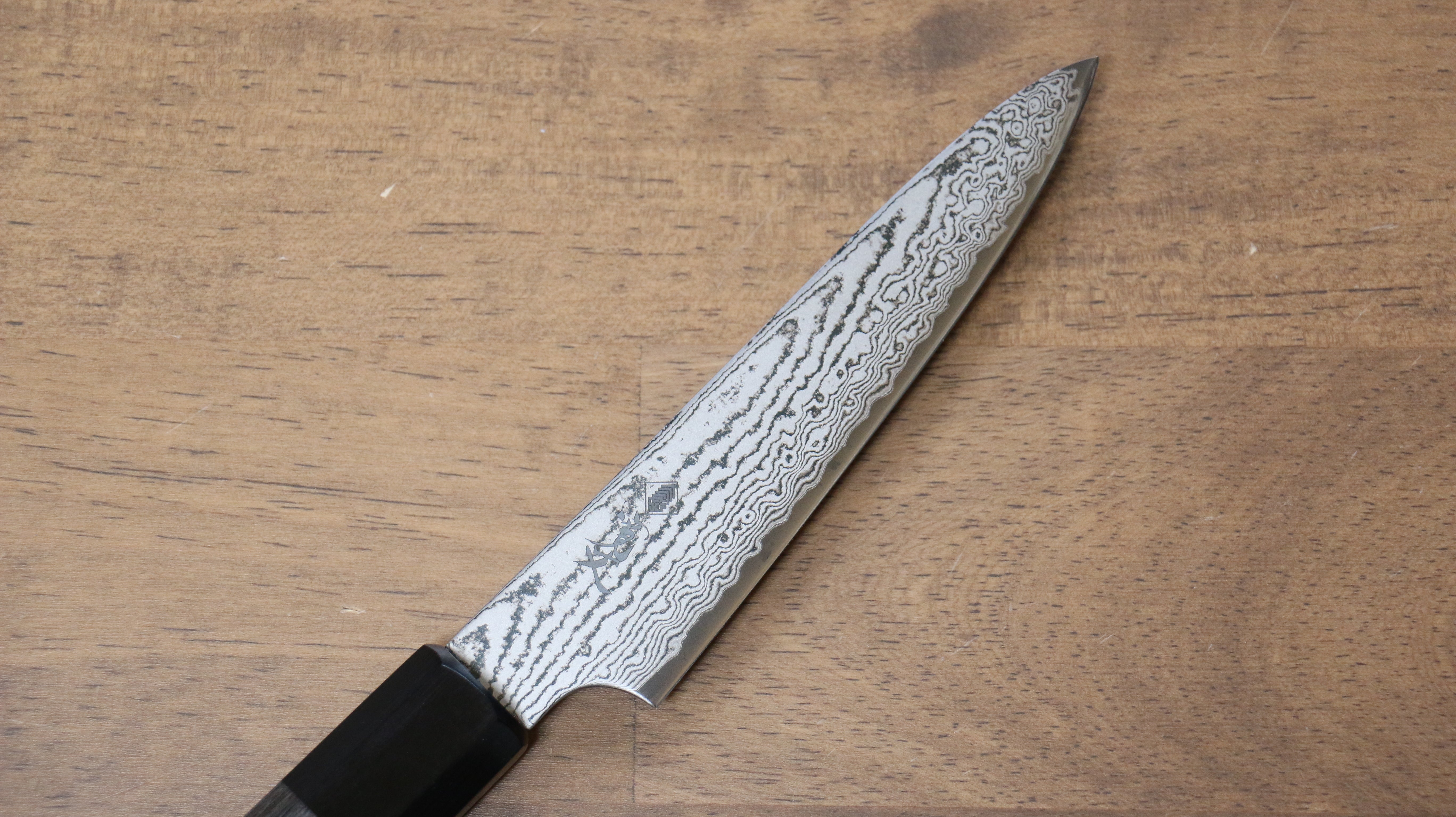 VG10 Damascus Petty Utility Knife 120mm - Gray Pakka Wood Handle - Perfect for Slicing, Peeling & Precision Kitchen Tasks