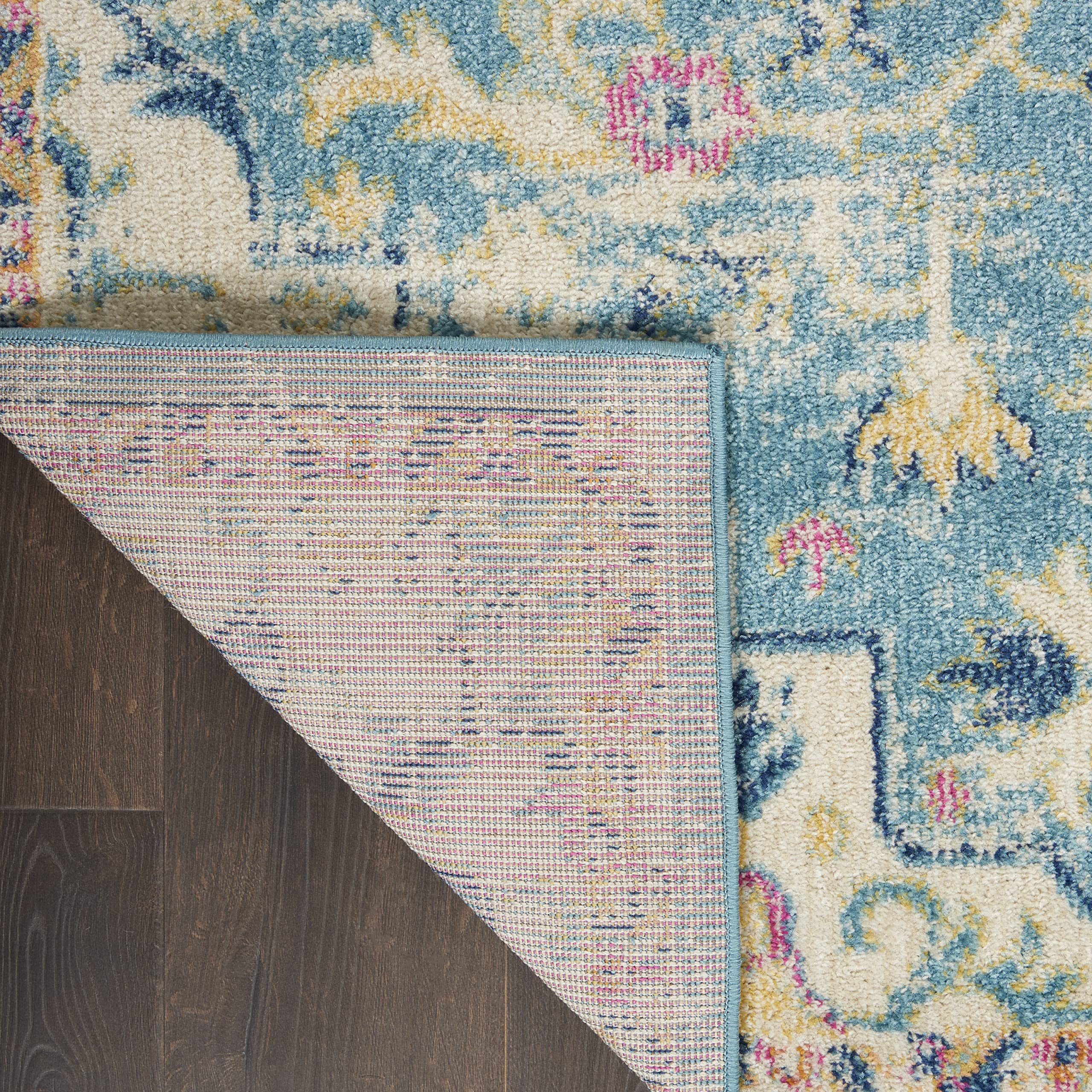 Nourison Passion Ivory/Light Blue 2'2