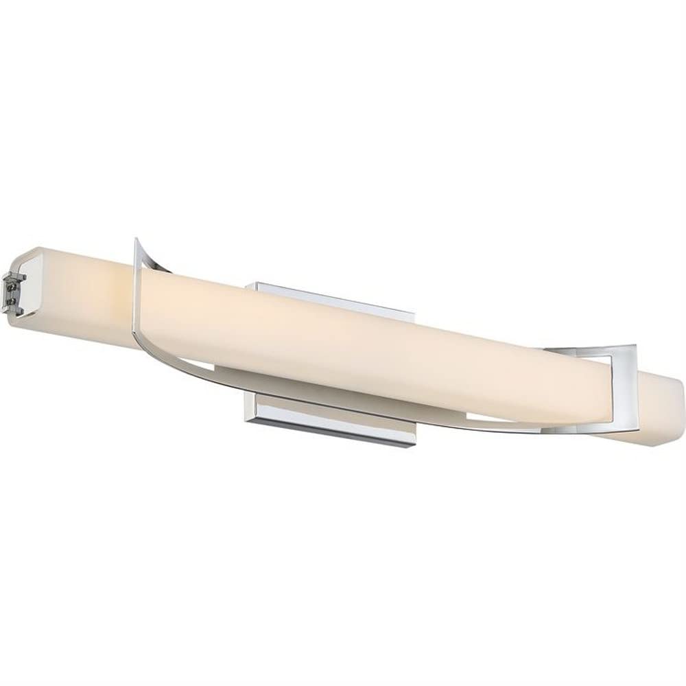 1 Light Contemporary Vanity Light Fixture - Polished Chrome Finish Bathroom Sconce for Modern Decor - Perfect for Bathroom Vanity, Powder Room, and Dressing Area Lighting