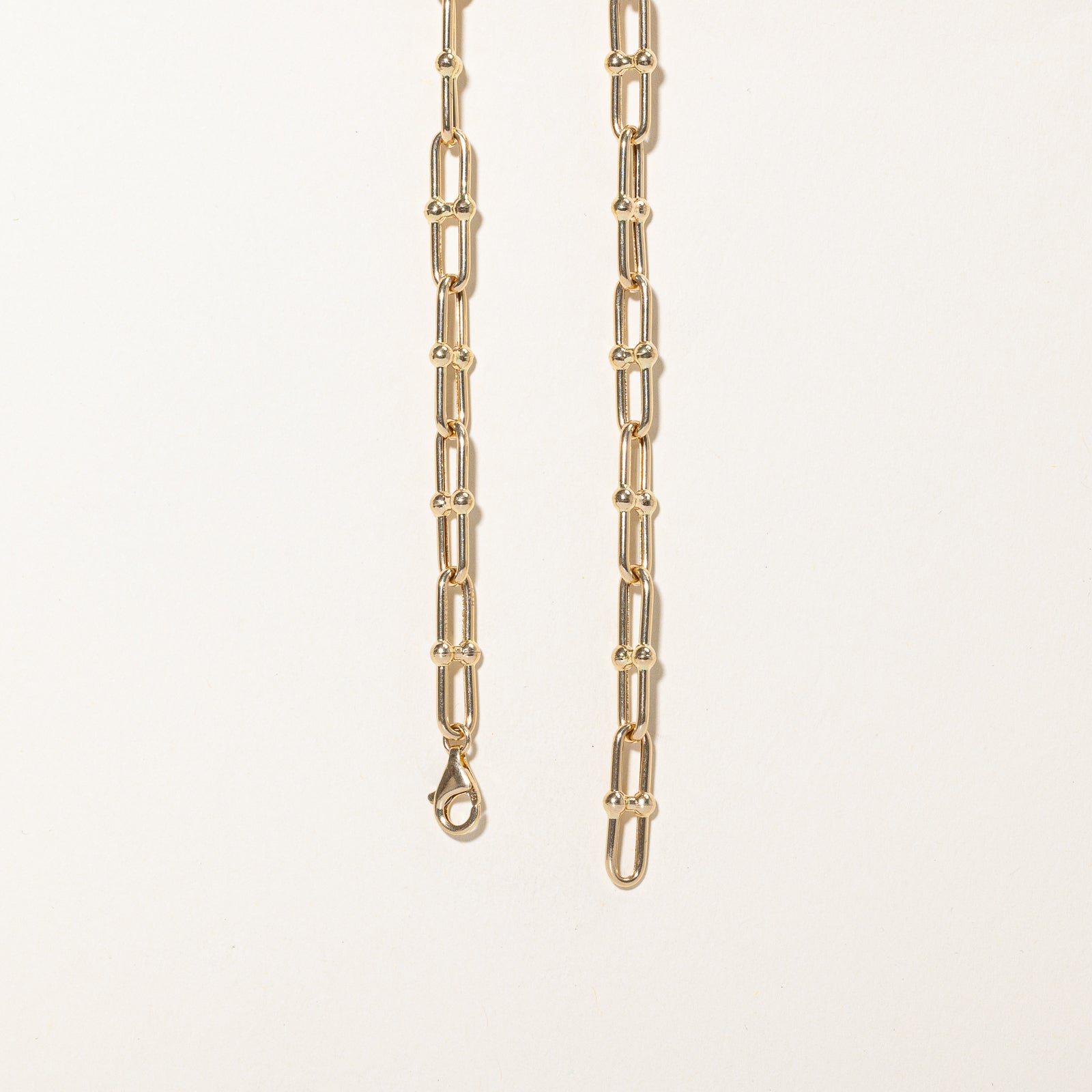 18K Yellow Gold Hardwear Inspired Chain Necklace - 6.77mm Width, 15.5 Inch Length - Elegant Layering Piece for Everyday Wear & Special Occasions