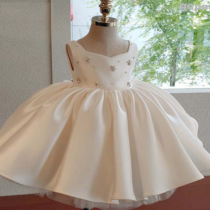 Elegant Spring Puffy Princess Dress for Baby Girls - Perfect for Birthday Parties & Special Occasions