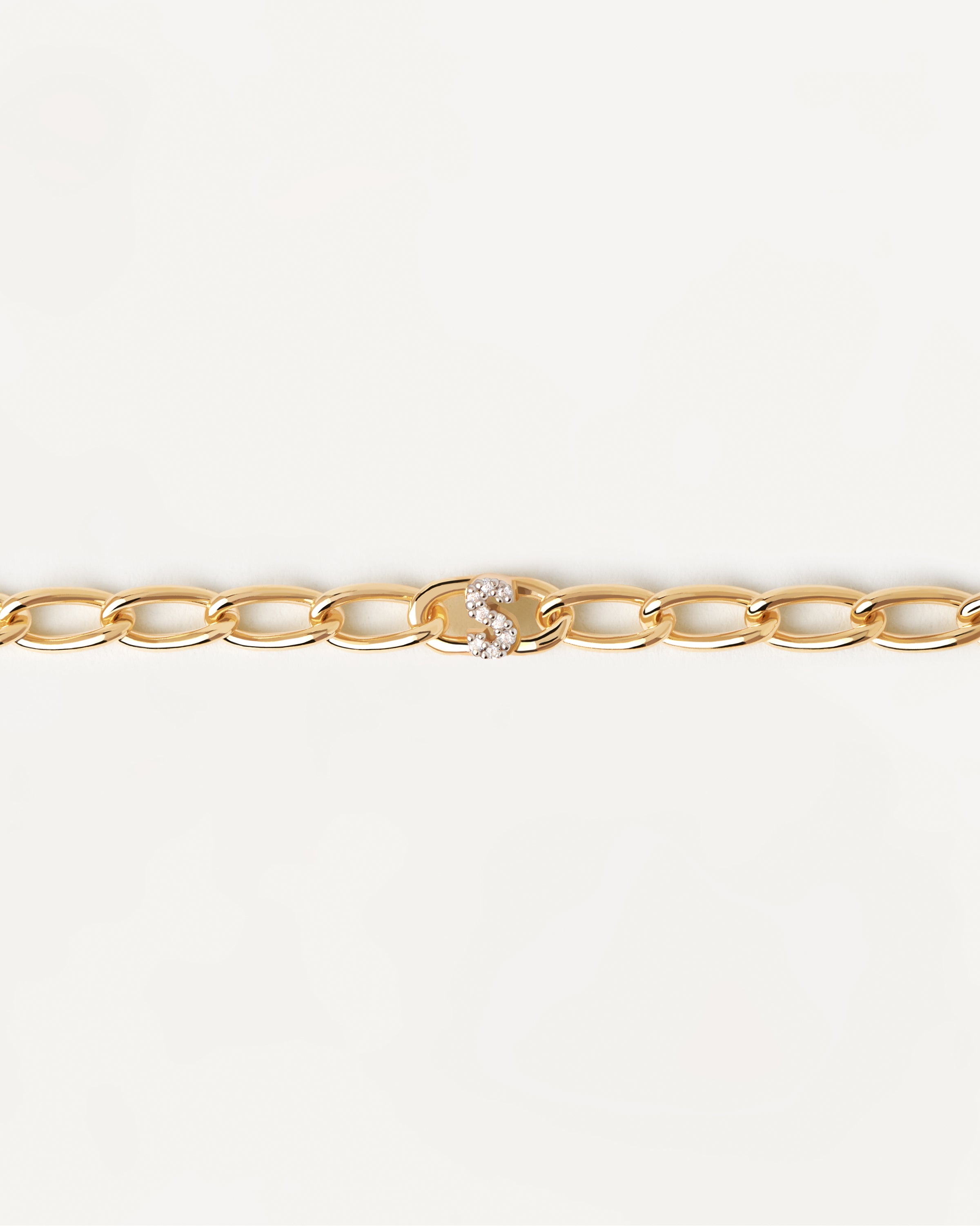 Letter S Chain Bracelet for Women - Sterling Silver Initial Charm Jewelry Gift for Her - Perfect for Birthdays, Anniversaries & Everyday Wear