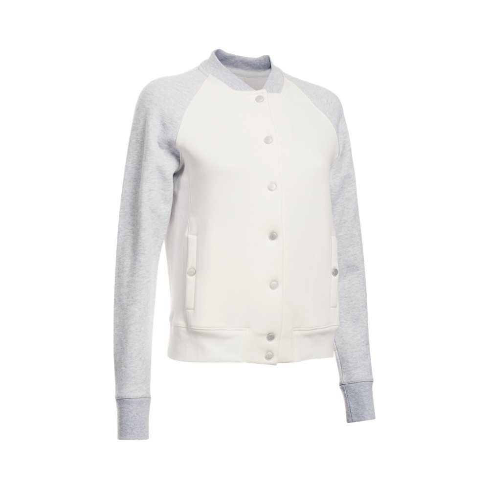 Under Armour Women's Varsity Fleece Bomber Jacket - Warm Softshell Outerwear for Running, Hiking & Casual Wear