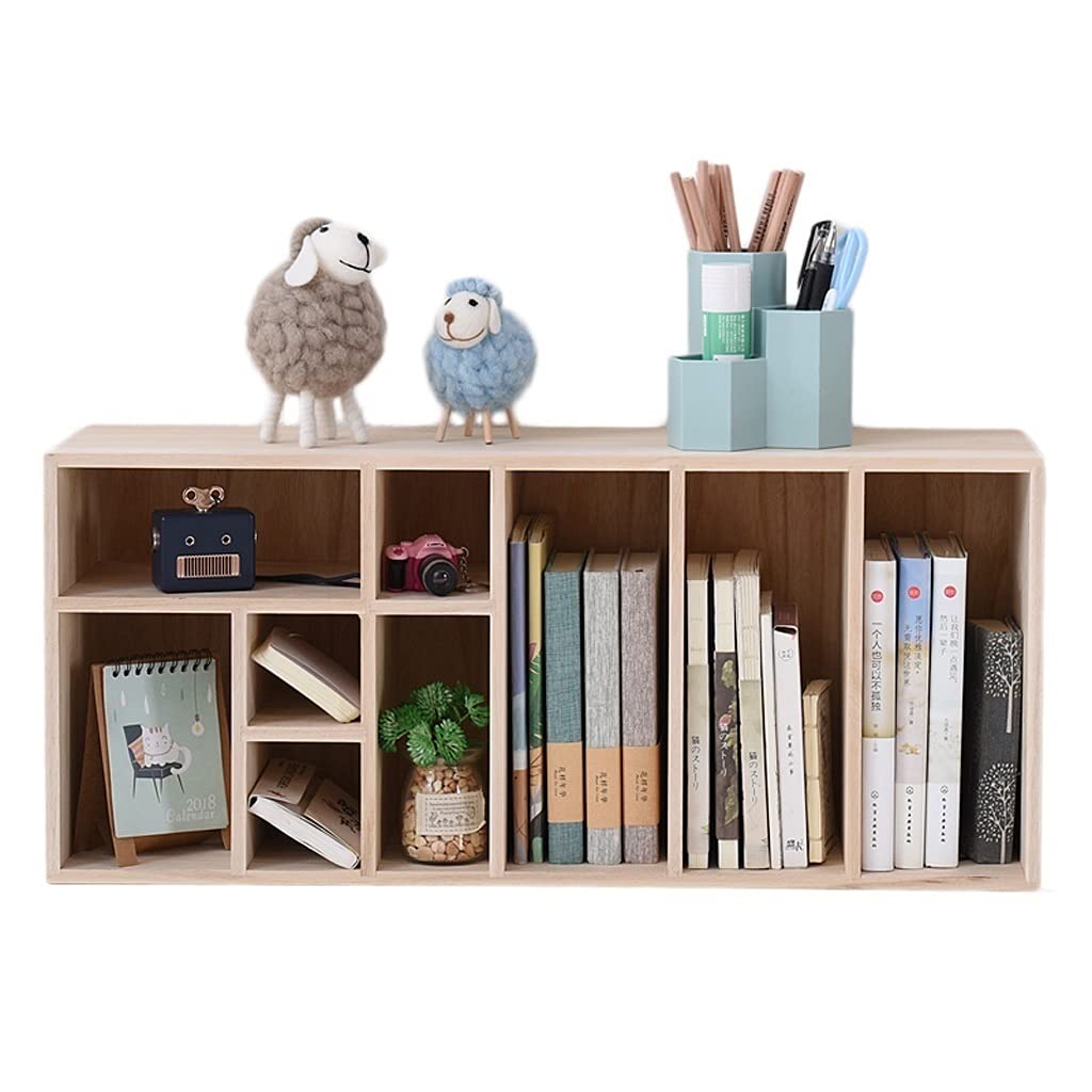 LICHUAN Multifunctional Desktop Bookshelf - No Assembly Required Home Office Storage Shelf for Books, Supplies & Decor | Perfect for Study Rooms, Workspaces & Home Offices