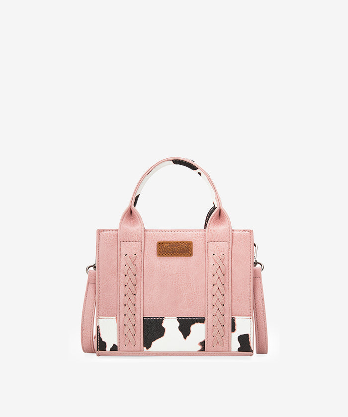 Wrangler Cow Print Crossbody Tote Bag for Women - Stylish Western Handbag for Everyday Use, Shopping & Travel