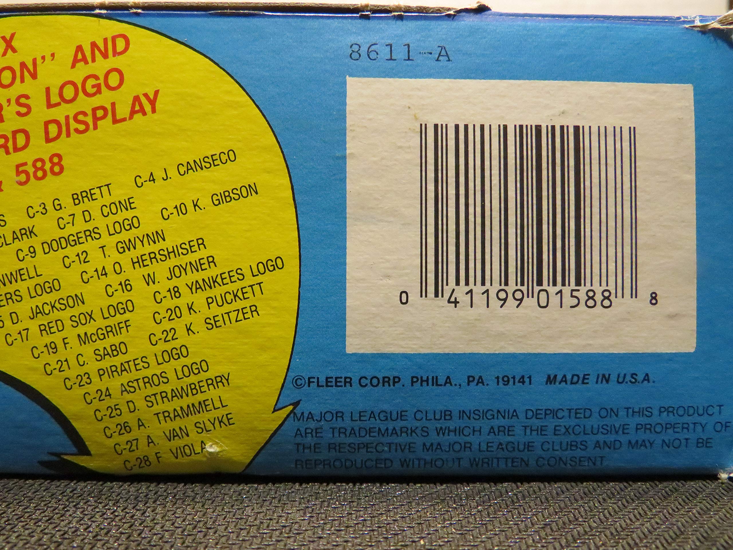 1989 Fleer Cello Baseball Card Box - Complete Set Collectors Edition for Sports Memorabilia & Trading Card Enthusiasts - Perfect for Display, Storage, and Investment Collection