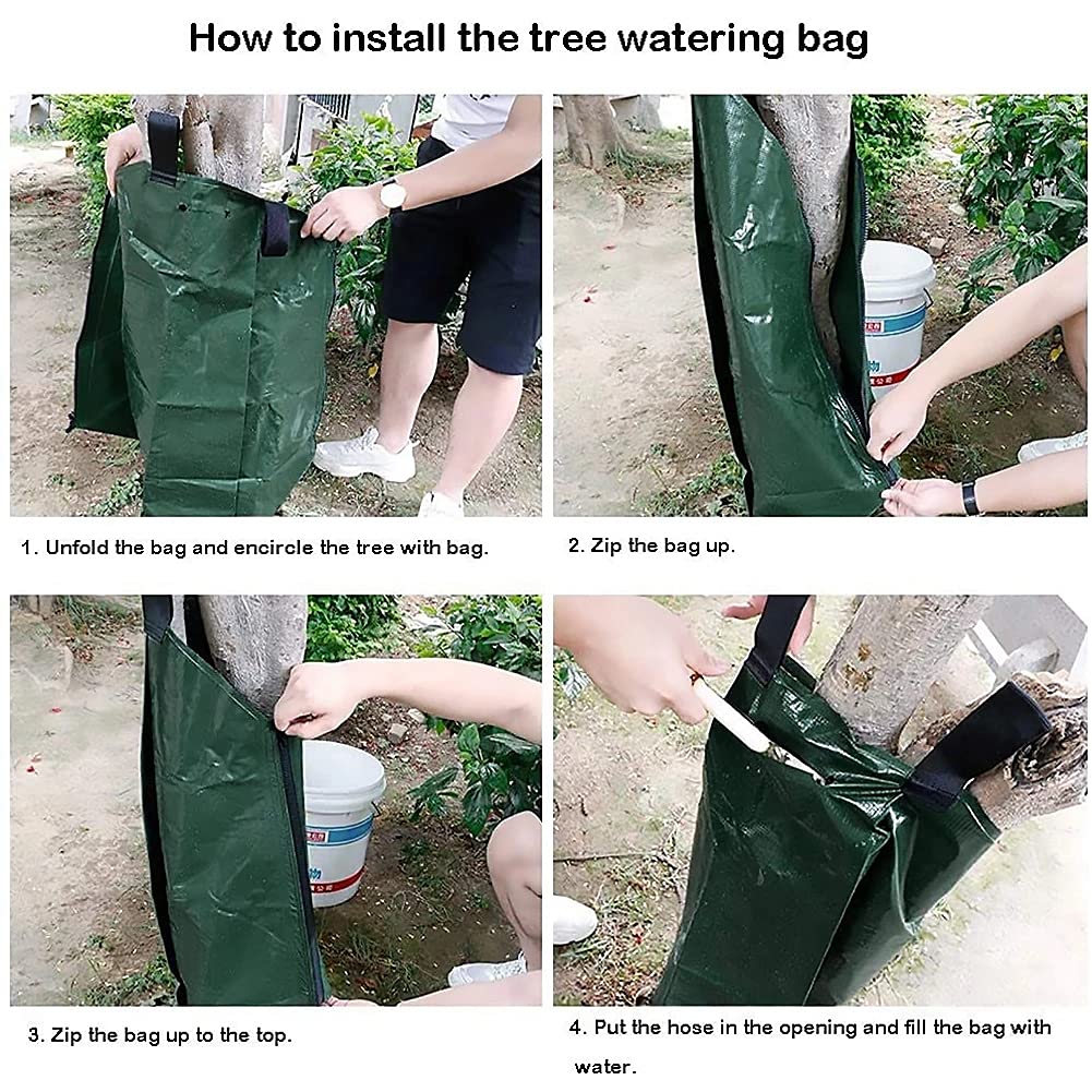 20 Gallon Tree Watering Bag - Slow Release Drip Irrigation System for Garden Plants | Reusable Hanging Dripper Bag for Agriculture & Landscaping (1 Pack) | Perfect for Trees, Shrubs & New Plantings