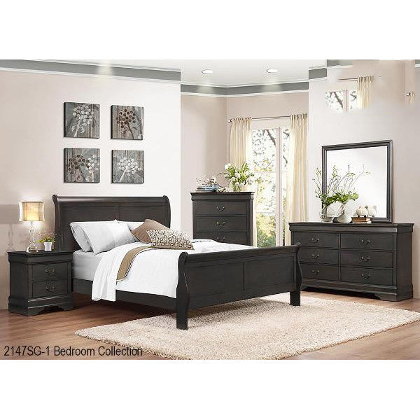 6-Piece Queen Size Bedroom Set - Complete Bed Frame, Nightstand & Dresser - Modern Furniture for Home & Apartment Decor | Perfect for Master Bedroom, Guest Room & Dorm
