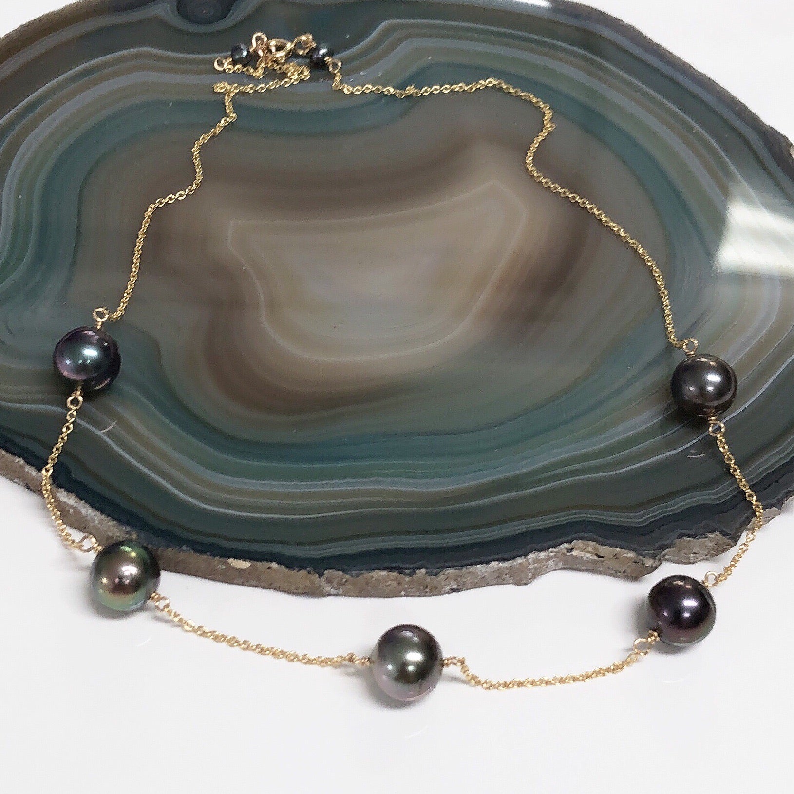SIENNA Tahitian Pearl Necklace (N325) - Elegant Jewelry for Women, Perfect for Weddings, Parties & Special Occasions
