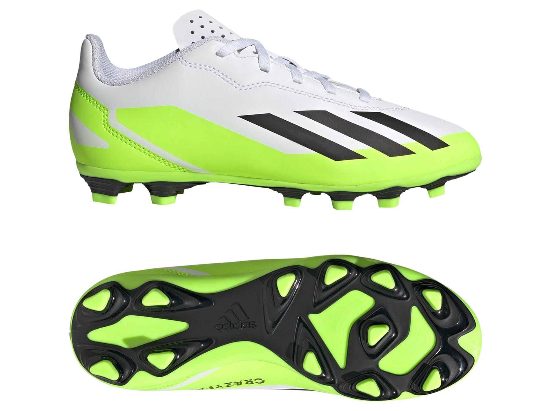 Adidas Kids XCrazyfast.4 FXG J Soccer Cleats - Lightweight & Durable for Youth Players - Perfect for Turf & Grass Fields