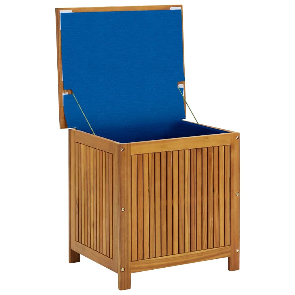 Outdoor Acacia Wood Storage Box with Waterproof Lid - 23.6