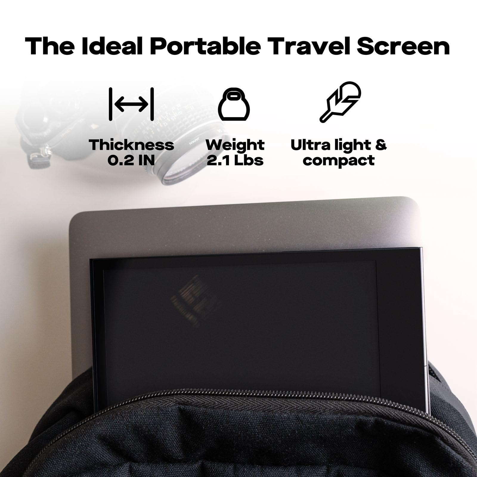 16 Inch 1080P FHD Portable Monitor - MP Mobile Pixels Glance Laptop Screen Extender with USB-C/HDMI, Dual Speakers for MacOS/Windows/DeX | Perfect for Remote Work, Gaming & Travel