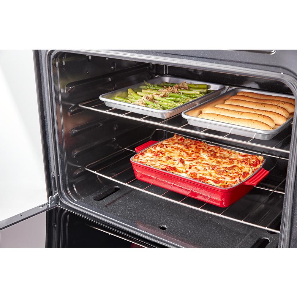 Amana AGR4203MNS 30 Inch Gas Range with Easy-Clean Glass Door - Perfect for Home Kitchens, Baking, and Family Cooking