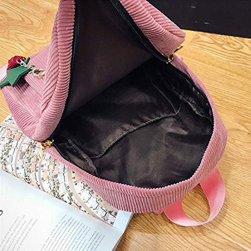 Women's Small Corduroy Backpack - Stylish Casual Daypack Shoulder Bag for Work, School & Travel | Lightweight & Durable College Backpack for Everyday Use