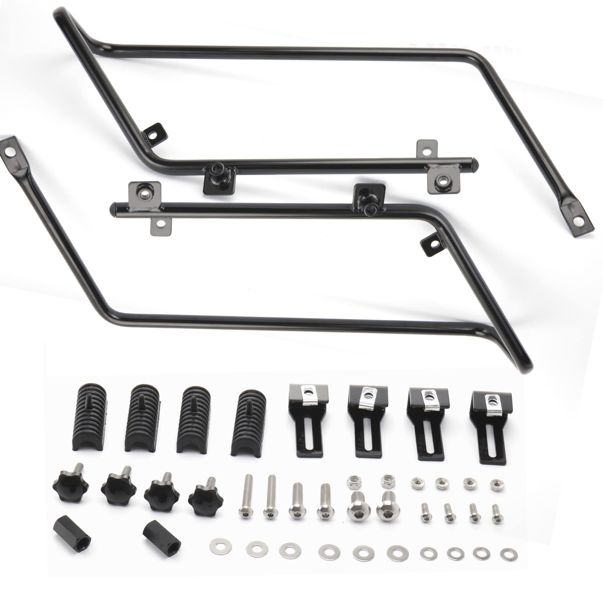 Gloss Black Hard Saddlebag Conversion Bracket for 2008-2017 Harley Dyna Models - Perfect for Touring, Storage & Custom Motorcycle Upgrades