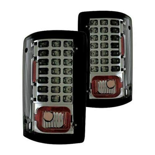 1995-2012 Ford Econoline E-Series & 2000-2005 Excursion Smoked LED Tail Lights Pair (FO2801114, FO2800114, FO2801190, FO2800190) - Upgrade Your Van or SUV for Enhanced Style and Night Visibility