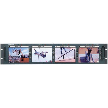 Marshall Electronics V-R44P 4U Rackmount Full Color Active Matrix LCD Monitor Panels - Professional Studio & Broadcast Video Monitoring Solution
