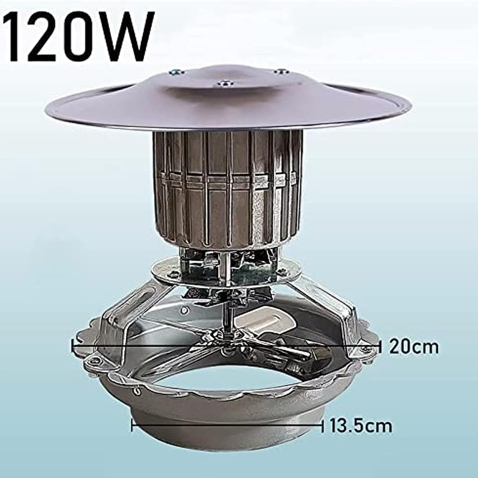 120W Electric Chimney Exhaust Fan - Powerful Fireplace Smoke Extractor & Ventilation Blower for Home, Restaurant, and Workshop Use