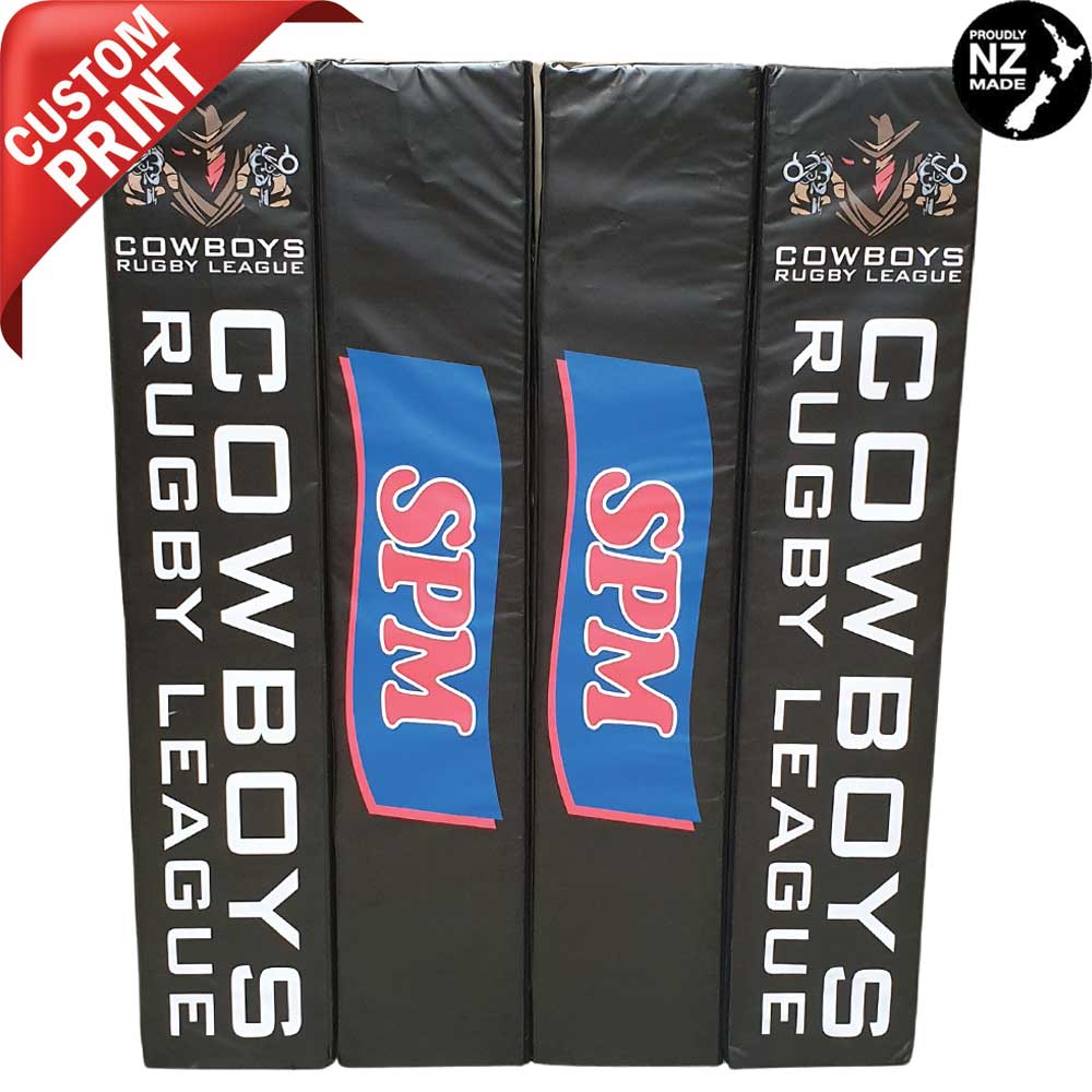 High-Quality Digitally Printed Rugby Goal Post Protector Pads - Durable & Shock-Absorbing for Safe Training & Matches - Perfect for Rugby Fields, Schools, and Clubs