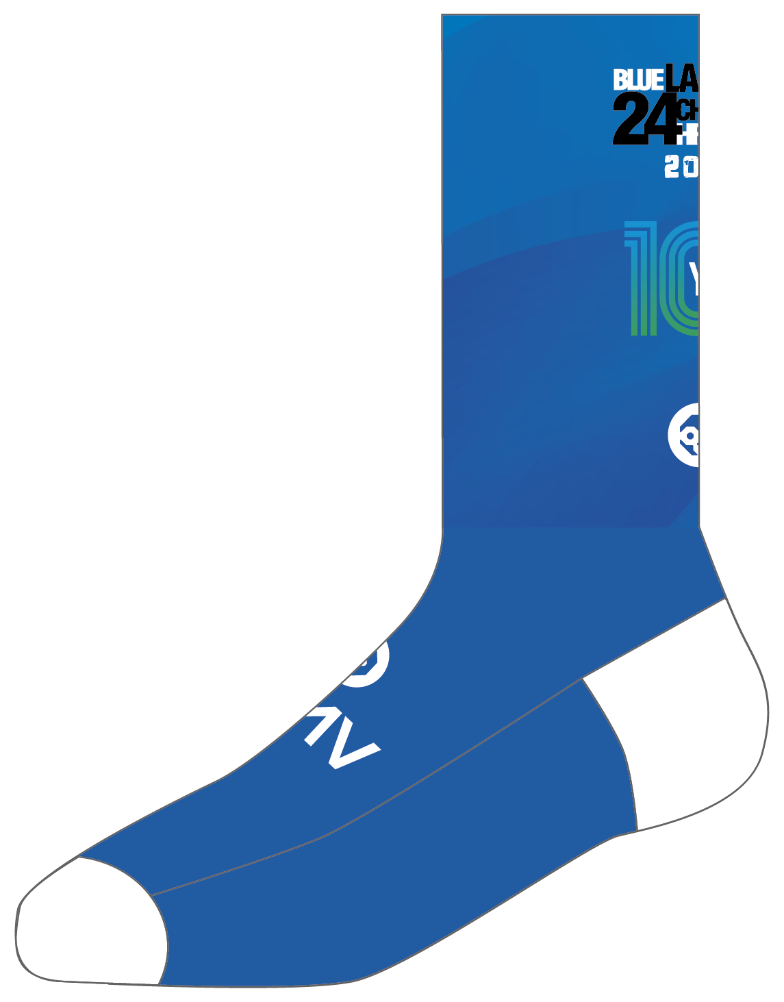 24-Hour Blue Lake Challenge Socks - Moisture-Wicking Hiking & Running Socks for Men & Women - Perfect for Outdoor Adventures, Trail Running & Long-Distance Hiking