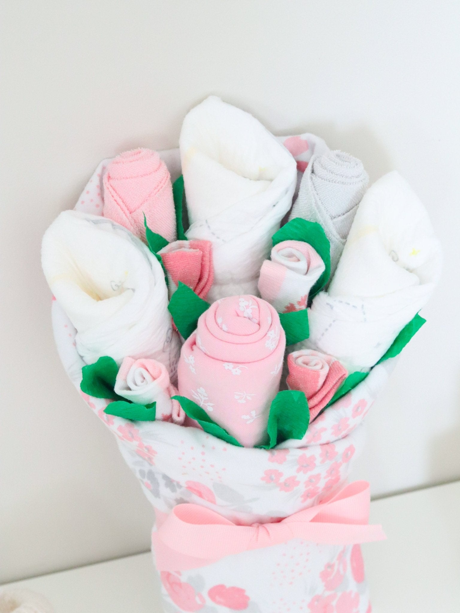 Baby Girl Layette Bouquet - Newborn Gift Set for Baby Showers & Christenings - SKU: DCBG BGFB
