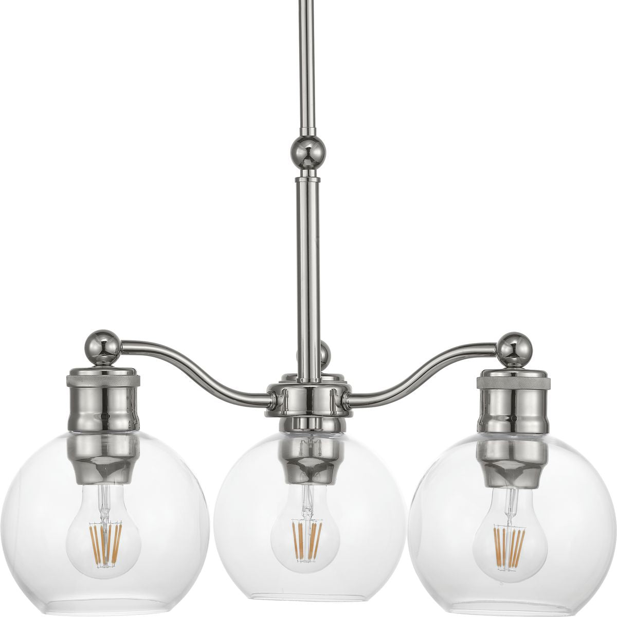 Hansford Collection Three Light Chandelier - Elegant Ceiling Lighting Fixture for Dining Room, Bedroom & Living Room Decor