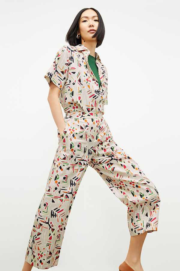Madelyn Pants - Breathable Cotton with Rhythm Print - Perfect for Casual Wear, Summer Outfits, and Relaxing at Home