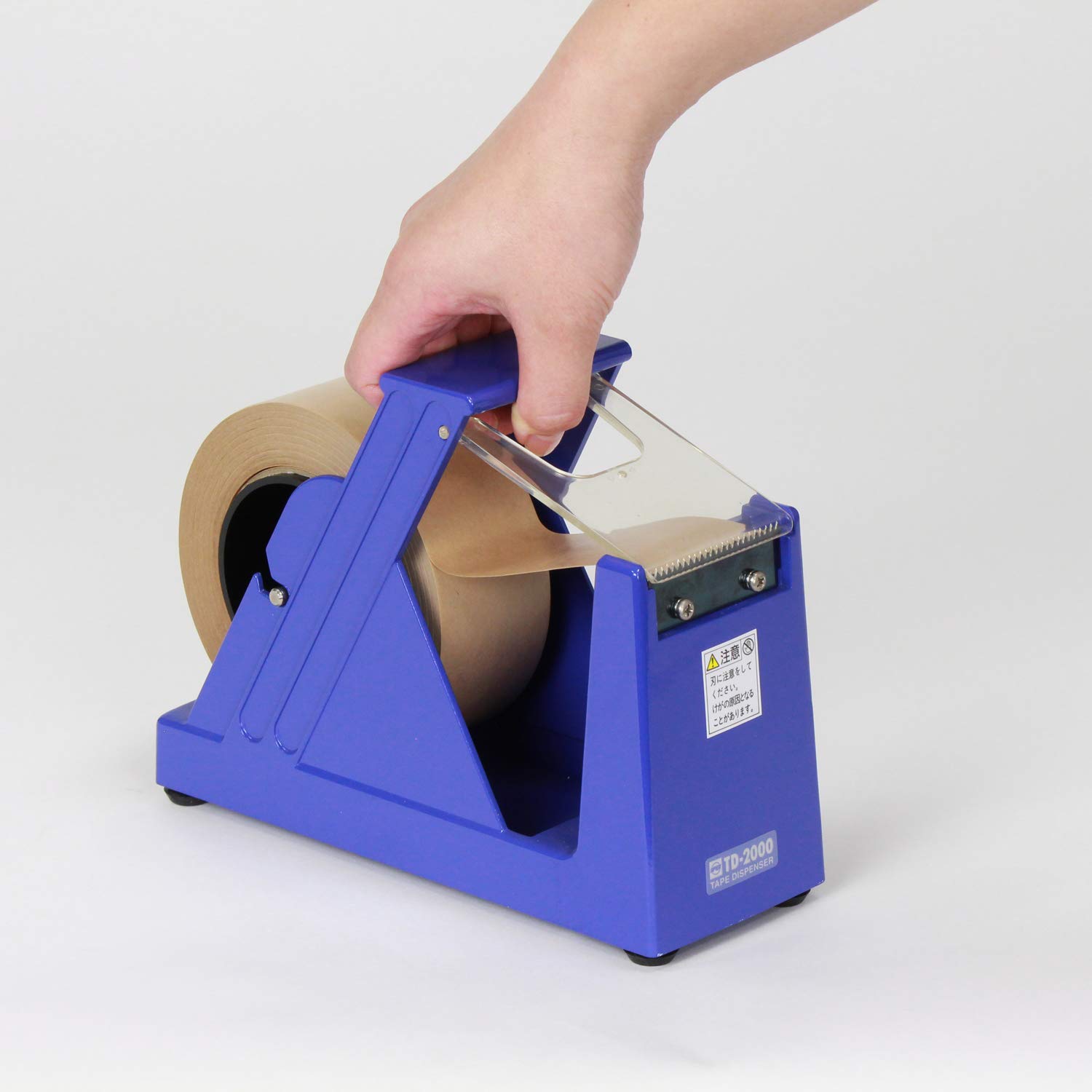 Professional Metal Open Industry Tape Cutter Stand - Heavy Duty TD-2000 Jumbo Packaging Tape Dispenser for Shipping, Warehouse & Office Use