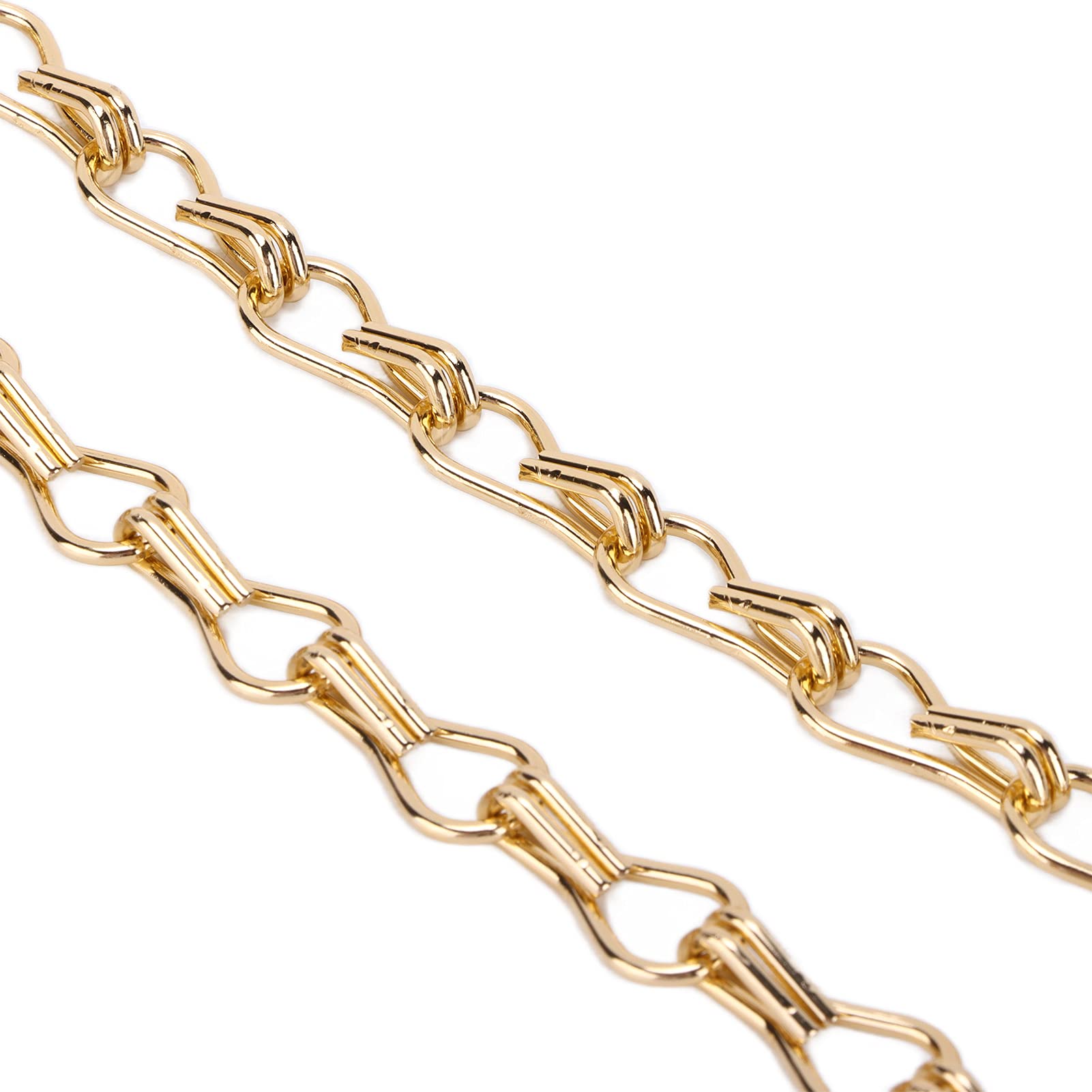 Agatige 2PCS 1 Meter Aluminum Hanging Chain - Gold Metal Decorative Chain for DIY Chandeliers, Bird Feeders, Billboards & Home Decor | Perfect for Wall Art, Plant Hangers & Craft Projects