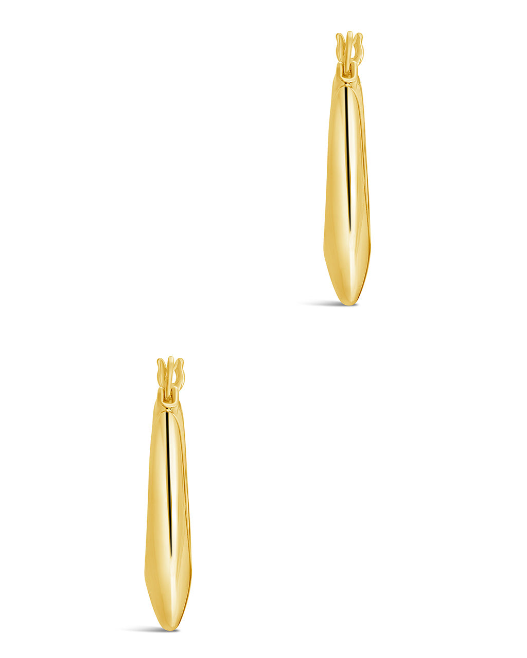 Indy Elongated Hoop Earrings - Trendy Gold Dangle Earrings for Women, Lightweight & Hypoallergenic | Perfect for Everyday Wear, Parties & Special Occasions