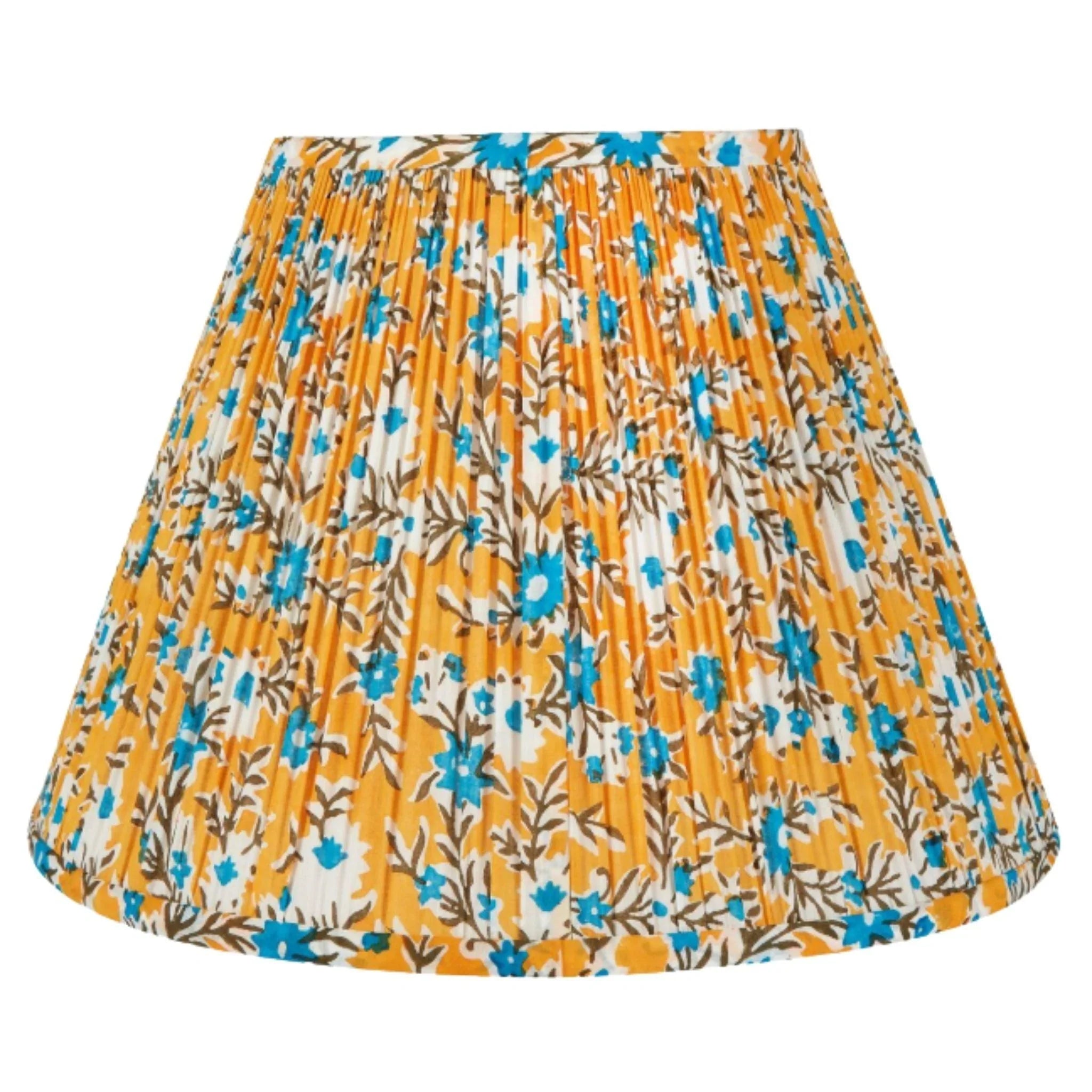 Alderley Yellow & Blue Floral Fabric Lampshade - Vintage Style Lamp Shade for Bedroom, Living Room & Nursery Decor - Perfect for Table Lamps, Floor Lamps & Ceiling Lights