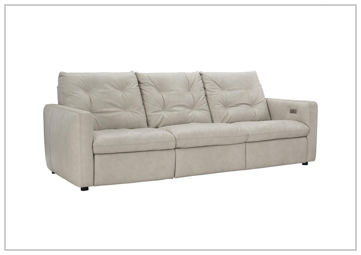Bernhardt Kaya 3-Seater Genuine Leather Power Reclining Sofa - Perfect for Living Room, Home Theater & Family Gatherings