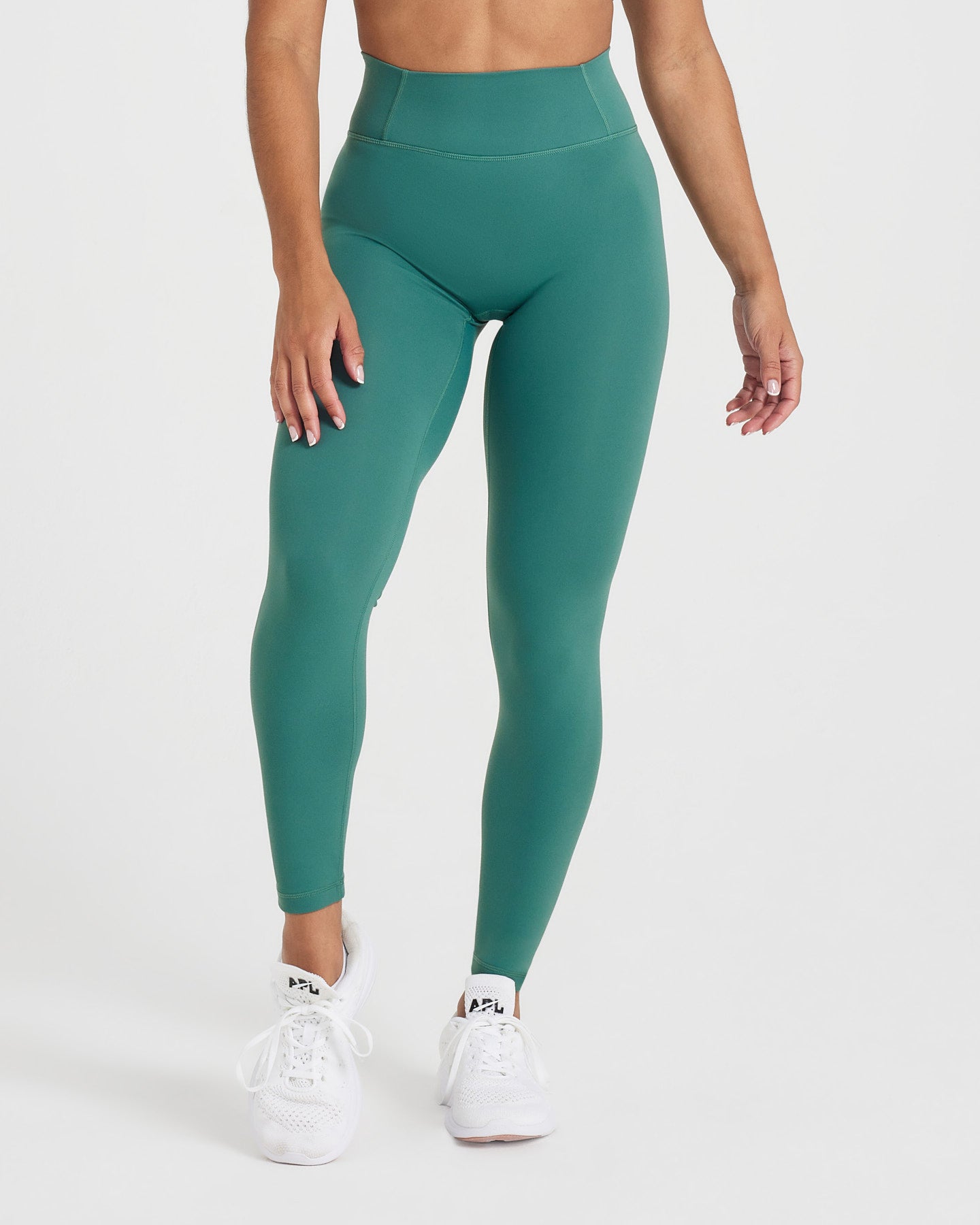 Timeless High Waist Yoga Leggings for Women - Mineral Green | Soft & Stretchy Workout Pants for Yoga, Running & Gym | Comfortable & Breathable Activewear