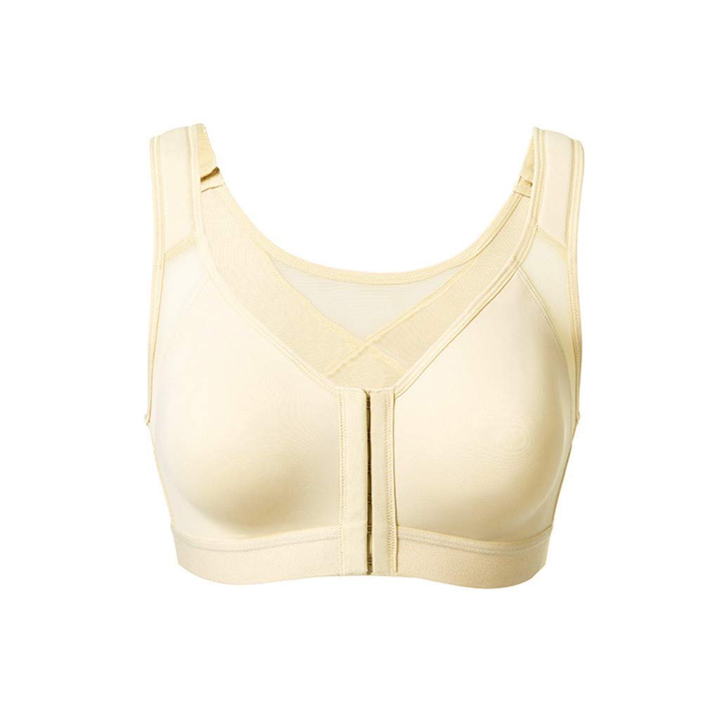 Plus Size Front Closure Sports Bra 3-Pack - Wireless High Impact for Gym & Running