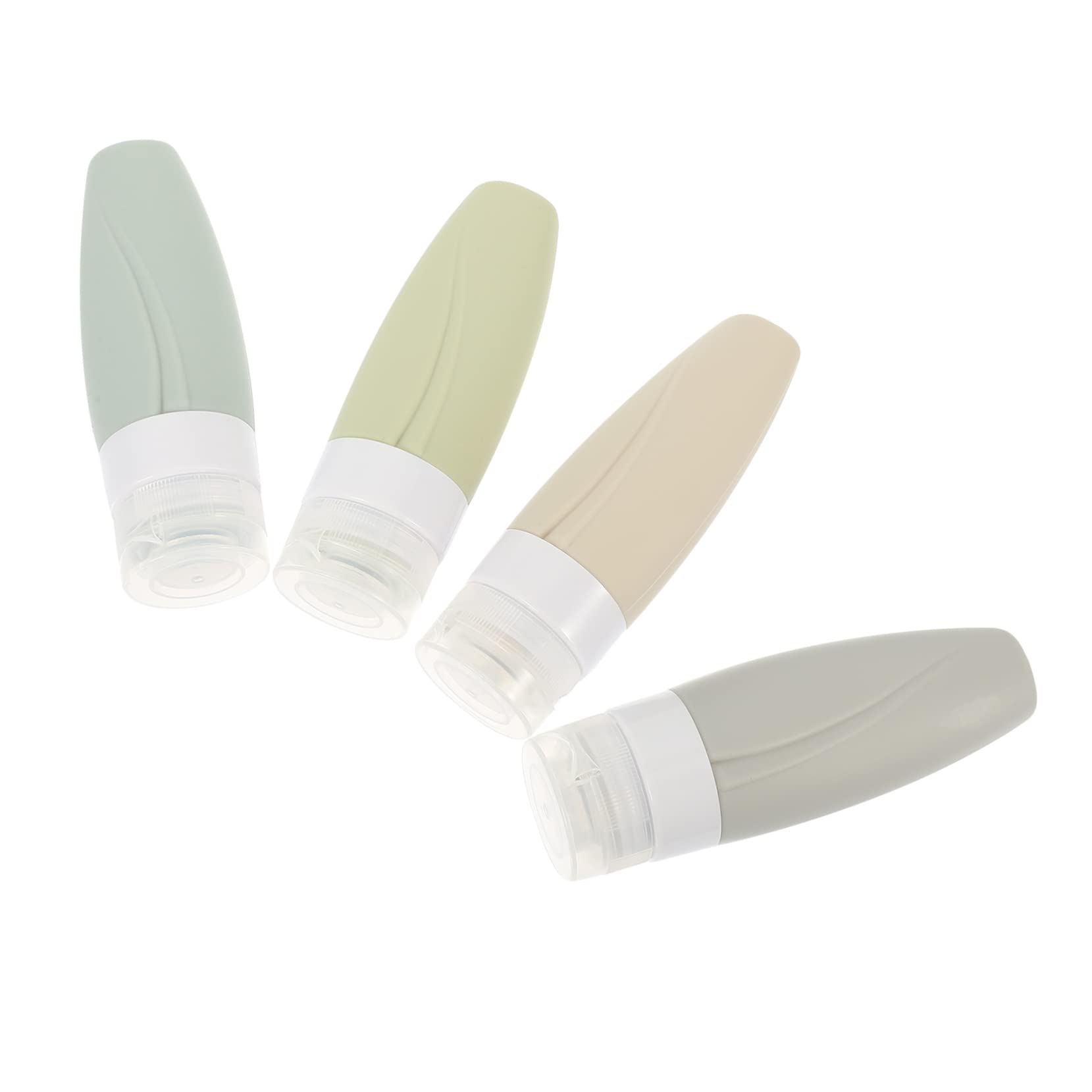 VALICLUD 4-Pack Travel-Sized Squeeze Bottles for Liquids - Leak-Proof Empty Cosmetic Tubes & Toiletry Containers - Perfect for Makeup, Lotion, Shampoo on the Go | Ideal for Air Travel, Gym, Camping & Sample Storage