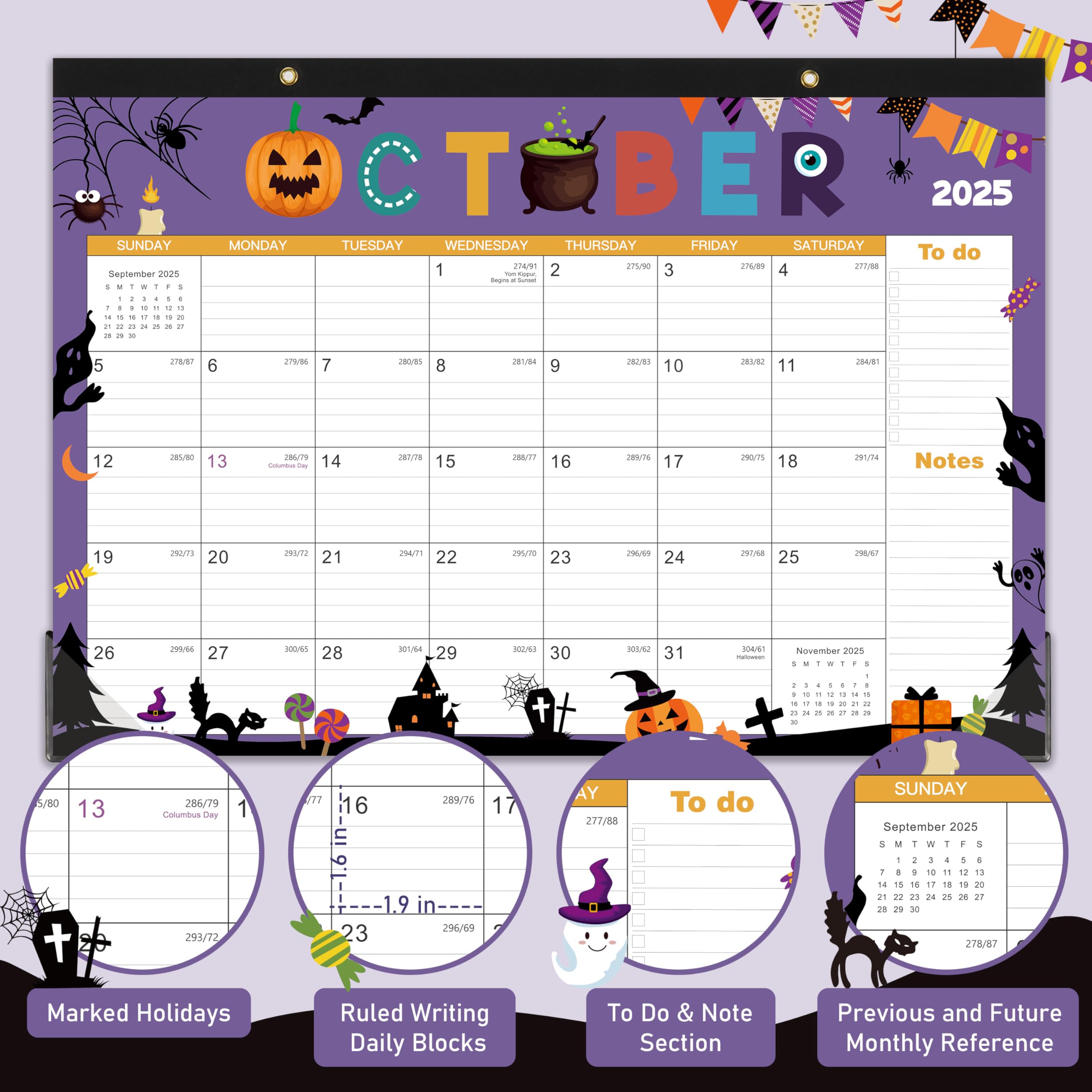 2025-2026 18-Month Desk Calendar | July 2025 - December 2026 | 17