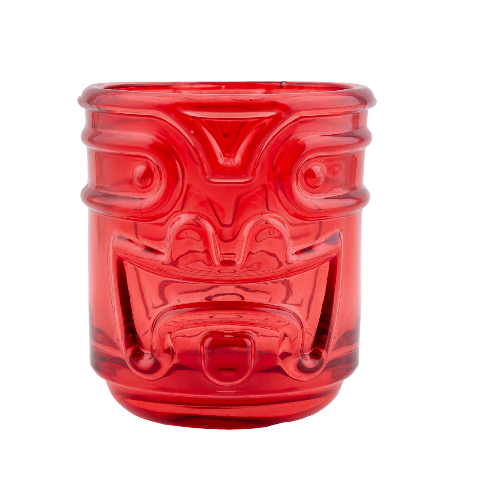 Colorful Tiki Stacking Cups - 12oz Set of 4 | Durable Plastic Drinking Glasses for Pool Parties, Beach Vacations & Tropical Themed Events