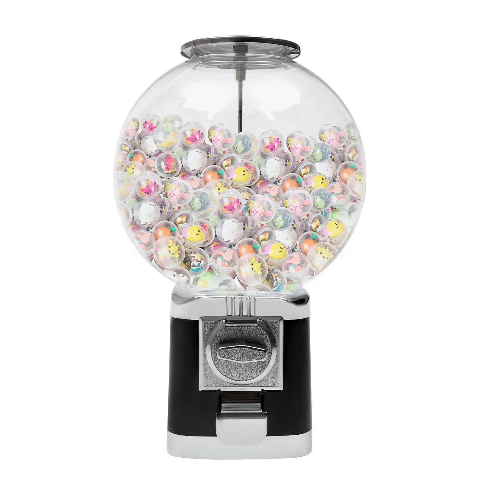 **Black Mini Candy Gumball Vending Machine - $1 Toy & Capsule Dispenser for Business, Parties & Home Use**