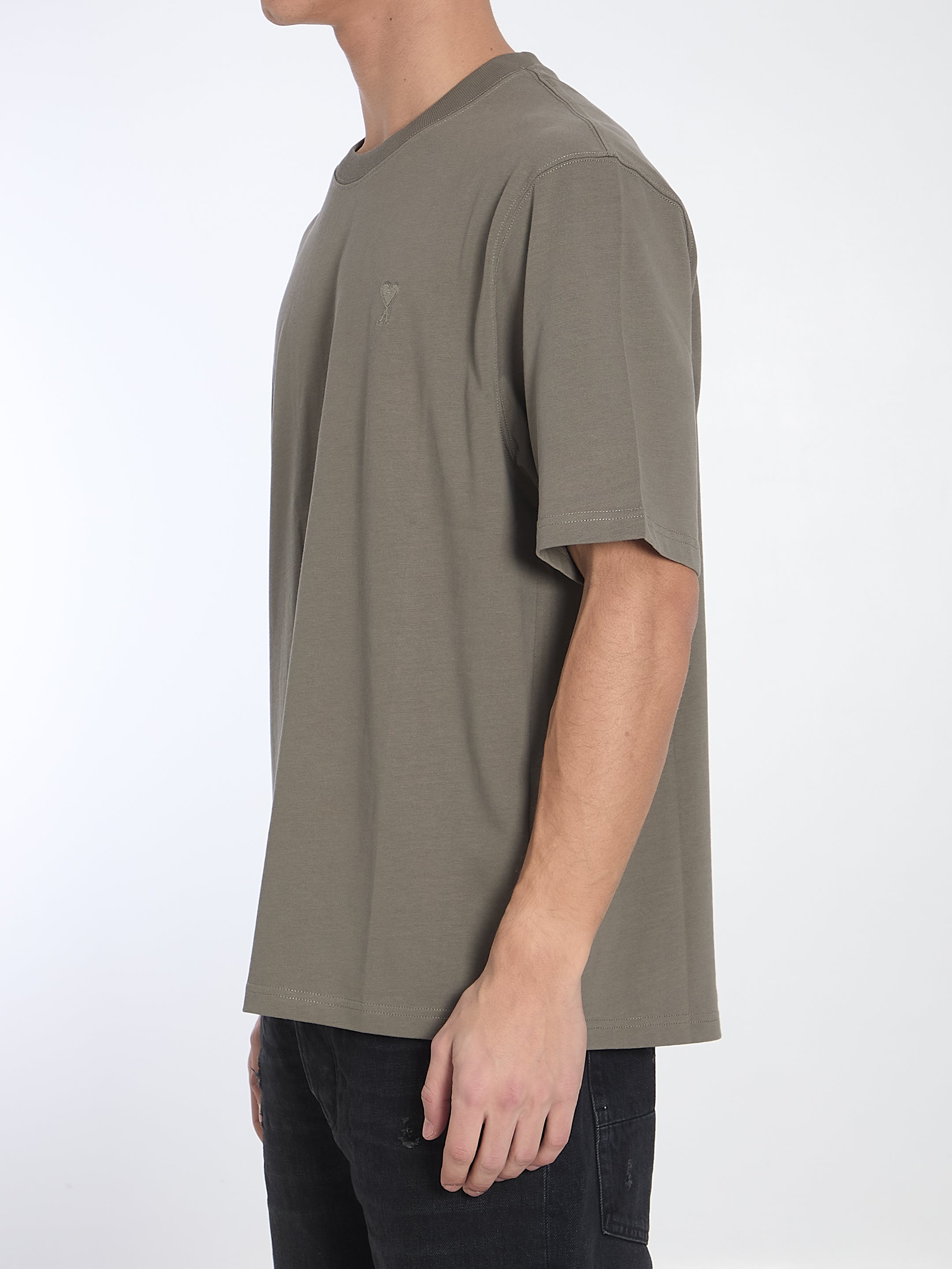 Ami Paris Ami De Coeur T-Shirt for Men - Classic Cotton Crew Neck Tee | Perfect for Casual Wear, Street Style & Everyday Outfits