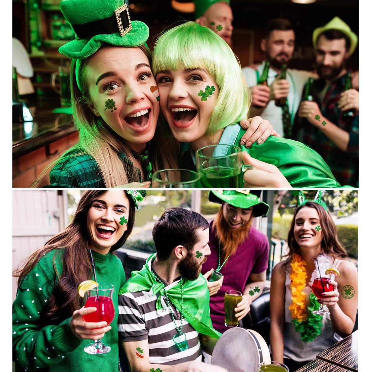 168 PCS St. Patrick's Day Temporary Tattoos - Shamrock & Irish Themed Stickers for Kids & Adults - Perfect for St. Patrick's Day Parties, Parades, Festivals & Celtic Celebrations