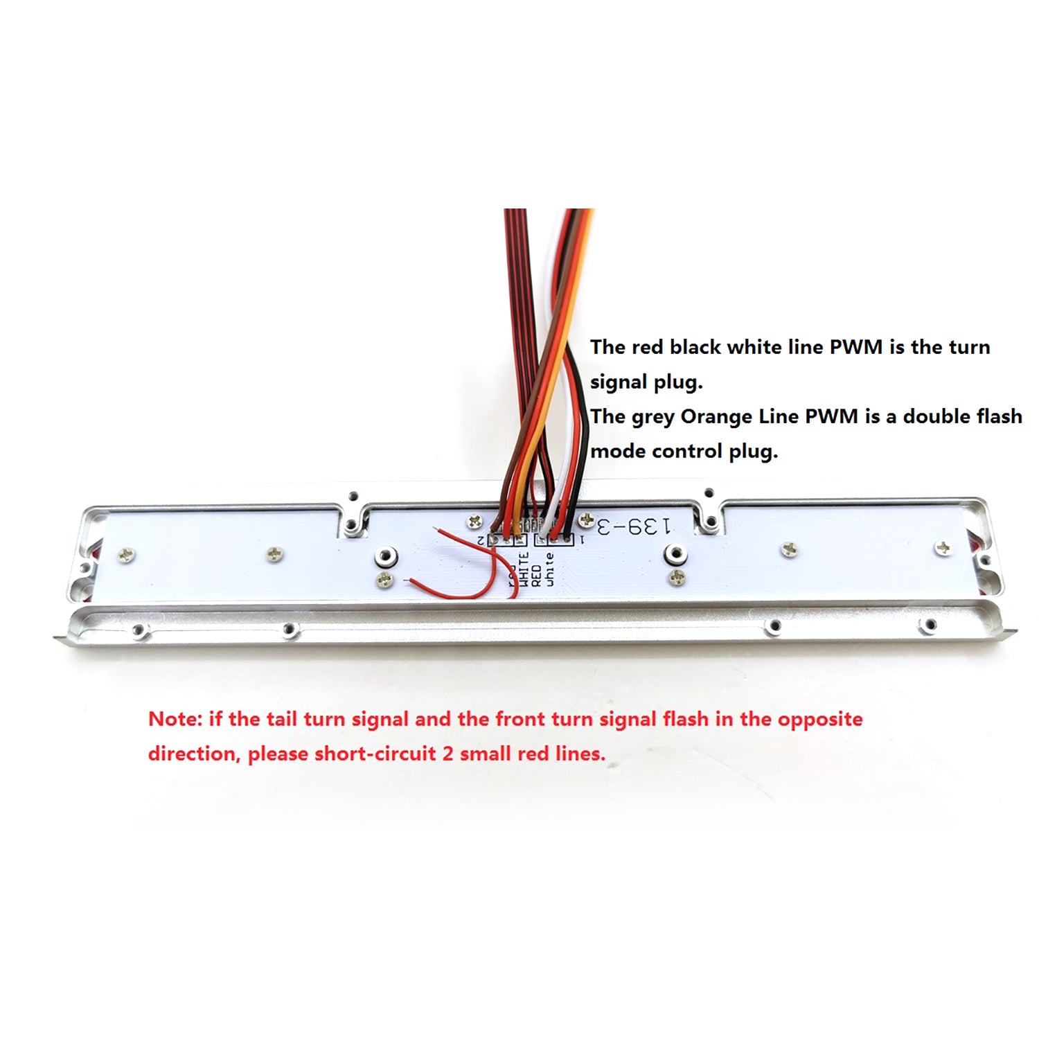 Degree CNC Aluminum Tail Beam LED Taillight for 1/14 Tamiya RC Tractor Truck - Remote Controlled Car Model DIY Accessory Kit - Perfect for RC Truck Upgrades & Nighttime Racing