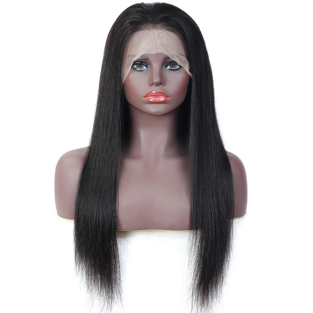 AUTTO 13x4 Lace Front Wig Brazilian Straight Human Hair 18 Inch 150% Density - 100% Unprocessed Virgin Hair Pre Plucked for Natural Look | Perfect for Daily Wear, Cosplay, and Special Occasions