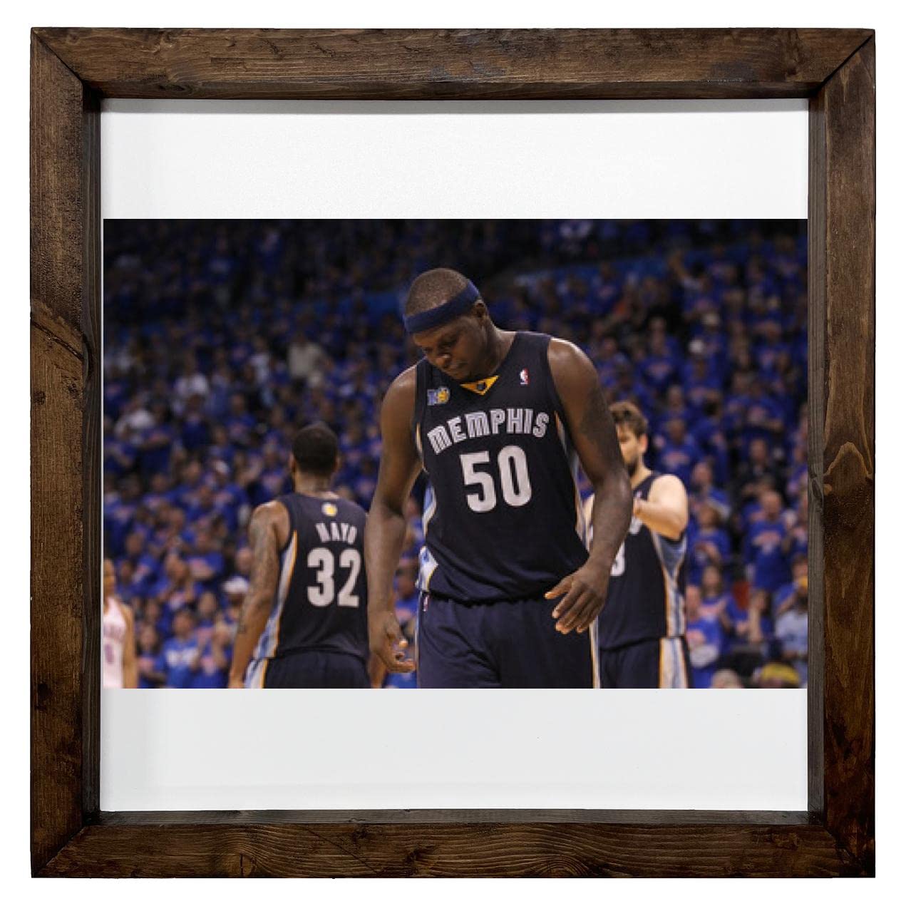FC Carino Zach Randolph Wood Frame Print - 12x12 Inches, White Background, Wall Art for Sports Fans & Home Decor (FCA #FCAG564254) - Perfect for Living Room, Man Cave, or Office